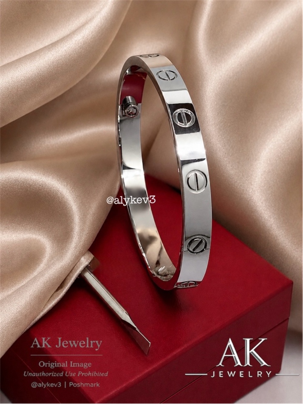 💎LUXURY AK Jewelry™ BRACELET 16 to 22cm Silver Cuff Bangle, Bracelet Screw-Twist